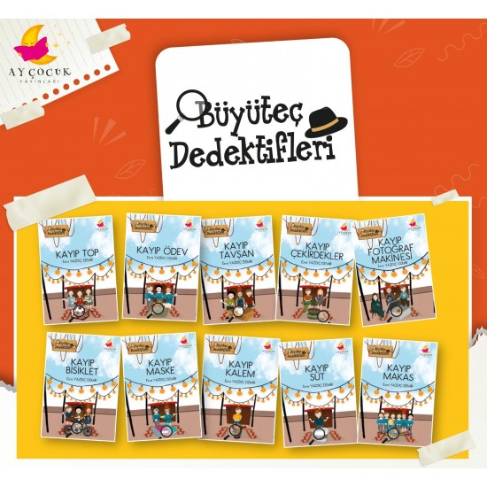 3. ve 4. Sınıf Hikaye Kitabı Seti Büyüteç Dedektifleri Serisi 10 Kitap Ay Çocuk