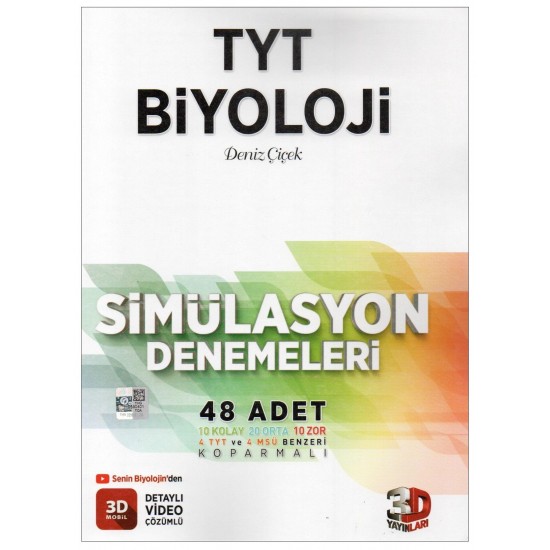 3D Yayınları TYT Biyoloji Simülasyon Denemeleri