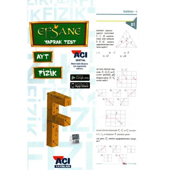 Açı Yayınları AYT Fizik Efsane Yaprak Test