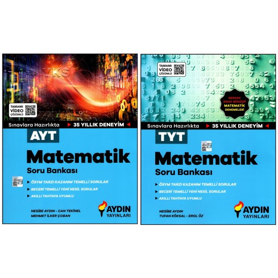 Aydın Yayınları TYT-AYT Matematik Soru Bankası Seti 2 Kitap