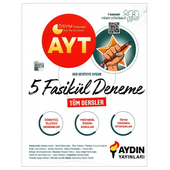 Aydın Yayınları AYT Fasikül Denemeleri 5 Deneme