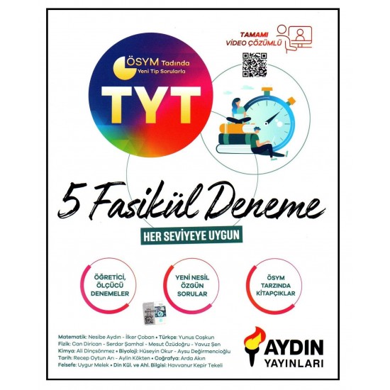 Aydın Yayınları TYT Fasikül Denemeleri 5 Deneme