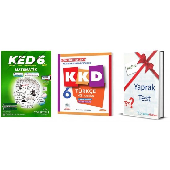 Çalışkan 6.sınıf KED Matematik + Kurmay KKD Türkçe + Yaprak Test Hediye