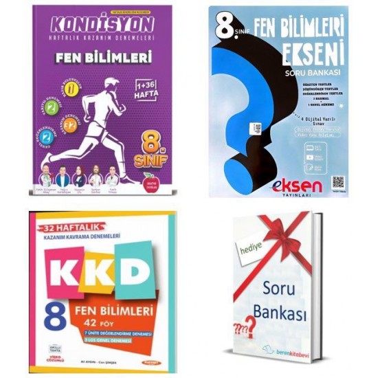 Çalışkan 8. Sınıf Fen Bilimleri Ekseni +Kurmay KKD Fen + Newton Kondisyon Fen + Soru B. Hediye