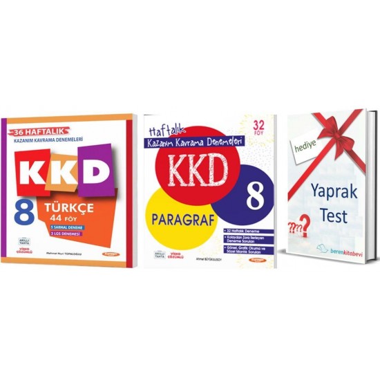 Kurmay 8. Sınıf KKD Türkçe+ Paragraf + Yaprak Test Hediye