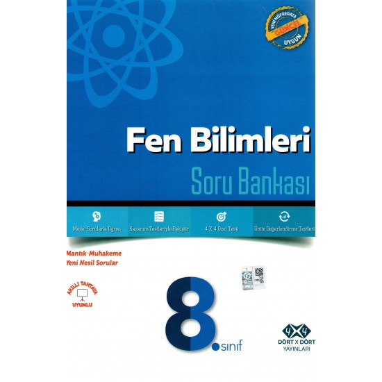 Dört x Dört 4 x 4 Yayınları 8. Sınıf Fen Bilimleri Soru Bankası