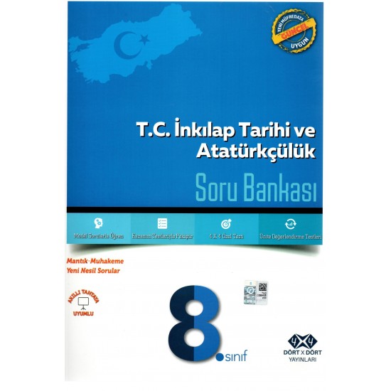 Dört x Dört 4 x 4 Yayınları 8. Sınıf İnkılap Tarihi Soru Bankası