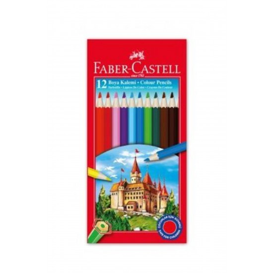 Faber Castell Kuru Boya 12 Renk Tam Boy 1