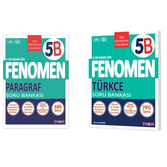 Fenomen 5. Sınıf Paragraf (B)+ Türkçe (B) Soru Bankası 