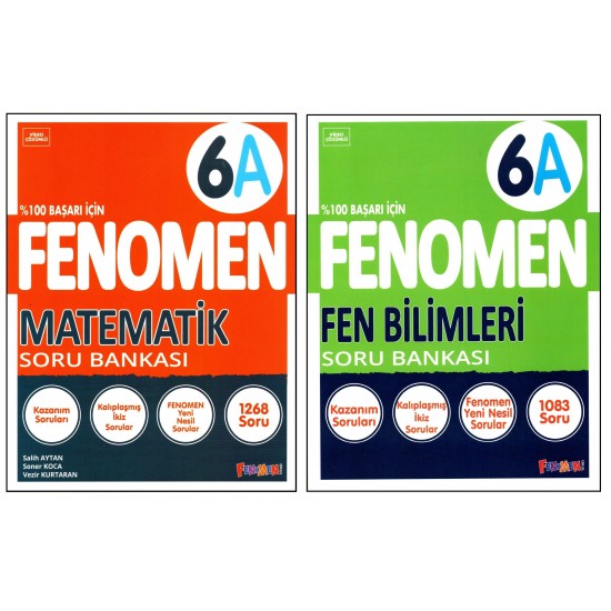 Fenomen 6. Sınıf Matematik (A) + Fen Bilimleri (A) Soru Bankası 2 Kitap