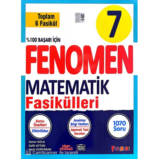 Fenomen 7. Sınıf Matematik Yeni Kapaklı Konu Özetli Soru Bankası Fasikülleri 6 Fasikül