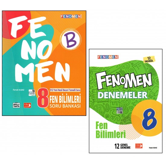 Fenomen 8. Sınıf LGS Fen Bilimleri (B) Soru Bankası + Deneme 2 Kitap