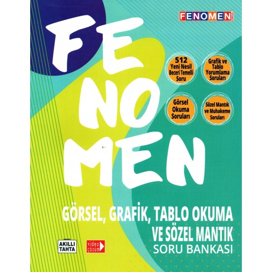 Fenomen 8. Sınıf LGS Görsel, Grafik, Tablo Okuma ve Sözel Mantık Soru Bankası