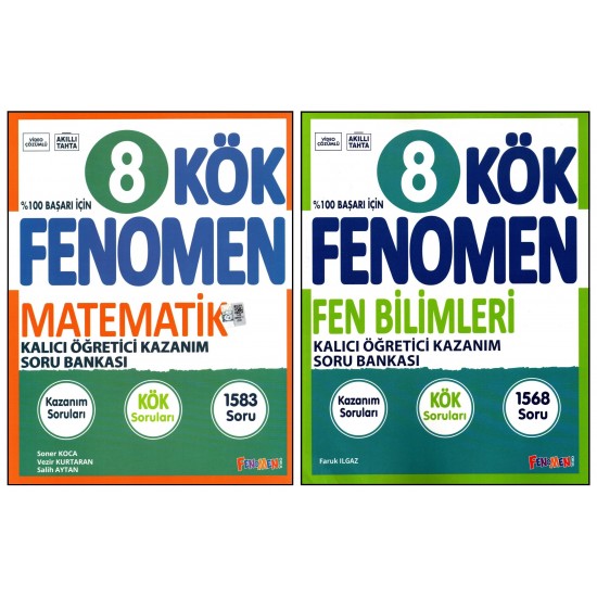 Fenomen 8. Sınıf LGS Matematik KÖK+Fen Bilimleri KÖK Soru Bankası 2 Kitap