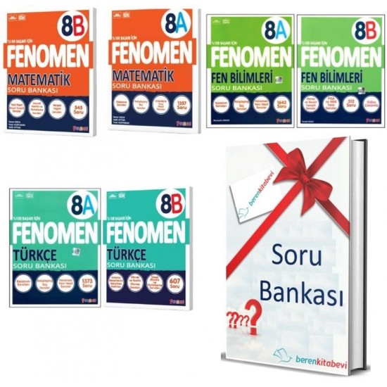 Fenomen 8. Sınıf Soru Bankası seti 6 Kitap+ Hediye Karaağaç Deneme