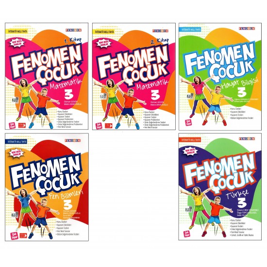 Fenomen 3. Sınıf Set Matematik 2 Kitap+Türkçe+Fen+Hayat Bilgisi 5 Kitap