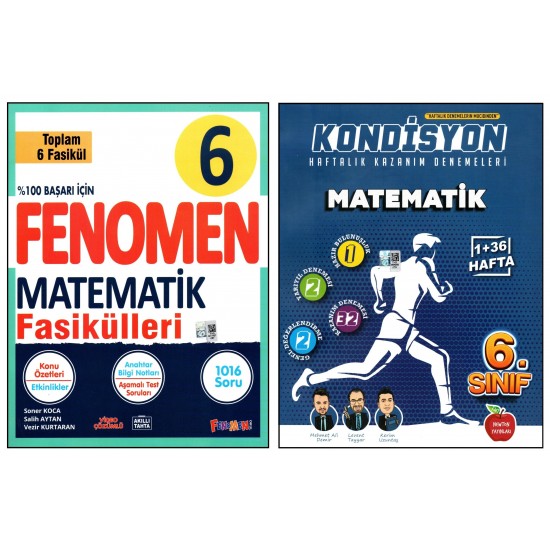 Fenomen+Newton 6. Sınıf Matematik Konu Özetli Soru Bankası Fasikülleri+Deneme 2 Kitap