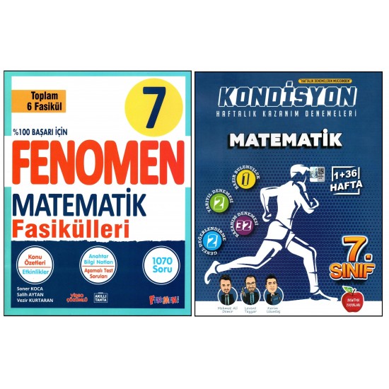 Fenomen+Newton 7. Sınıf Matematik Konu Özetli Soru Bankası Fasikülleri+Deneme 2 Kitap