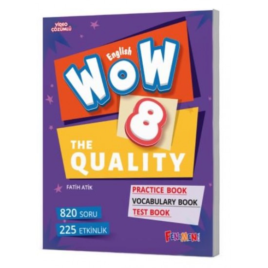 Fenomen Wow English 8. Sınıf 2025 The Quality Practice Book-Vocabulary Book-Test Book 