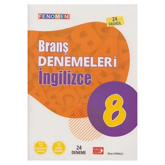 Fenomen Yayıncılık 8. Sınıf İngilizce 24 Branş Denemeleri 