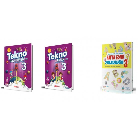 Kırmızı Beyaz Tekno + Üçgen 3. Sınıf Hayat Bilgisi + Türkçe +Hafta Sonu Yolculuğu Hediye (3 Kitap)