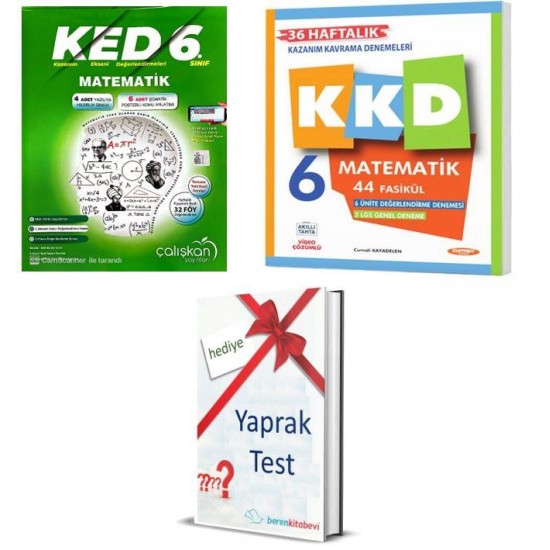 Kurmay 6.sınıf KKD Matematik + KED Matematik +Yaprak Test 