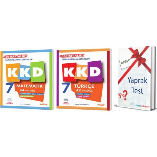 Kurmay 7. Sınıf KKD Matematik+Türkçe+Yaprak Test Hediye