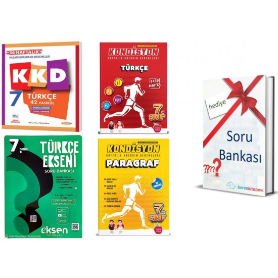 Kurmay 7. sınıf KKD Türkçe+Newton Kondisyon Türkçe+Paragraf+Eksen Yayınları Türkçe Ekseni+Soru B.Hediye