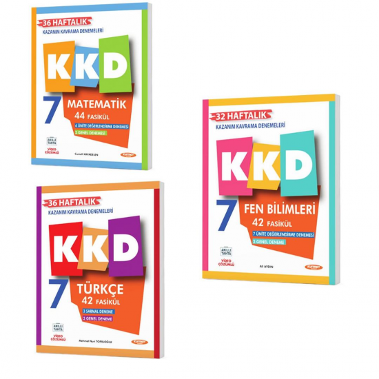 Kurmay Yayınları 7. sınıf KKD Matematik+Türkçe+Fen Bilimleri (3Kitap)