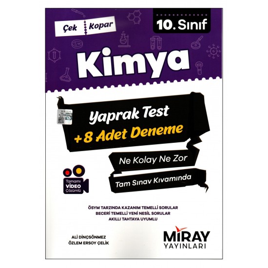 Miray Yayınları 10. Sınıf Kimya Yaprak Test + 8 Adet Deneme