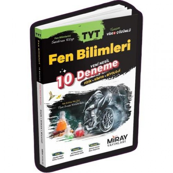 Miray Yayınları TYT Fen Bilimleri Deneme 10lu (Fizik Kimya Biyoloji)