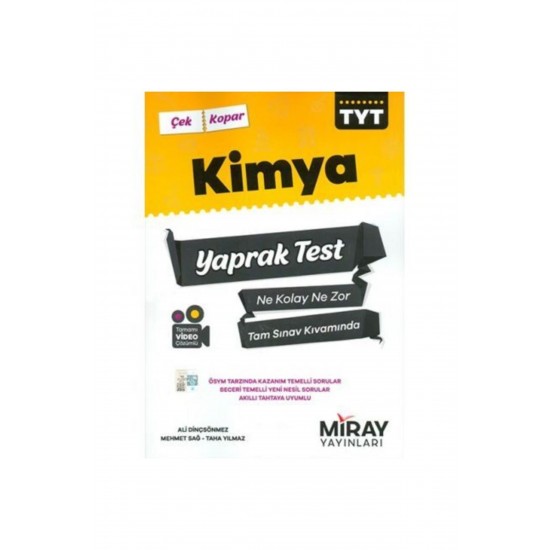 Miray Yayınları TYT Kimya Yaprak Test