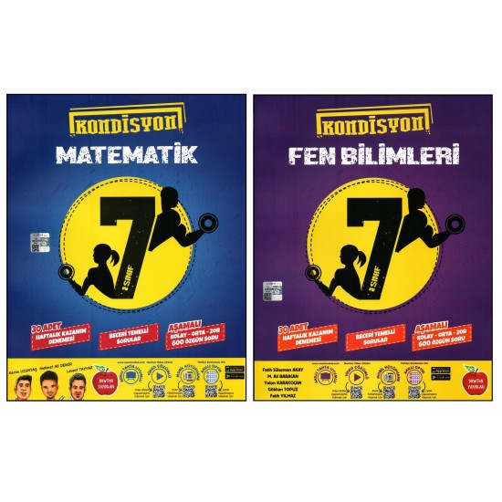 Newton 7. Sınıf Matematik+Fen Bilimleri Kondisyon Denemeleri 2 kitap