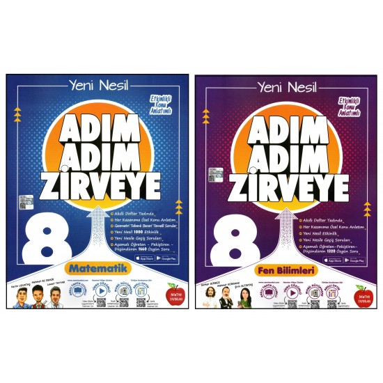 Newton 8. Sınıf LGS Matematik + Fen Adım Adım Zirveye Soru Bankası 2 Kitap