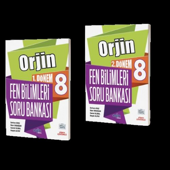 Orjin 8. Sınıf LGS 1. ve 2.  Dönem Fen Bilimleri Soru Bankası