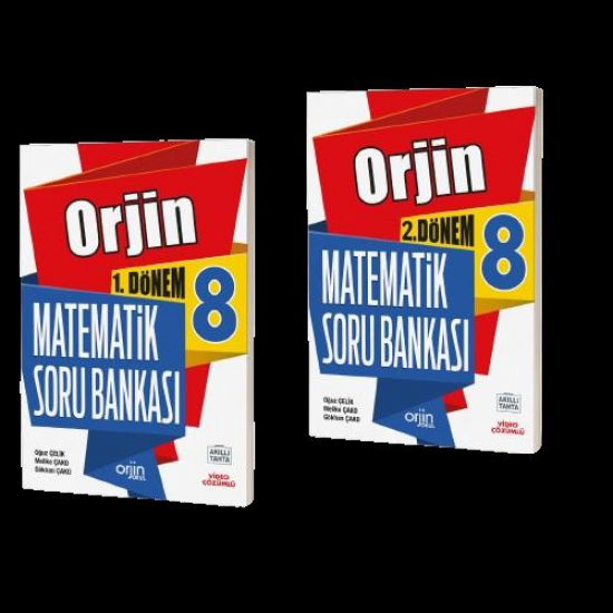 Orjin 8. Sınıf LGS 1. ve 2.  Dönem Matematik Soru Bankası