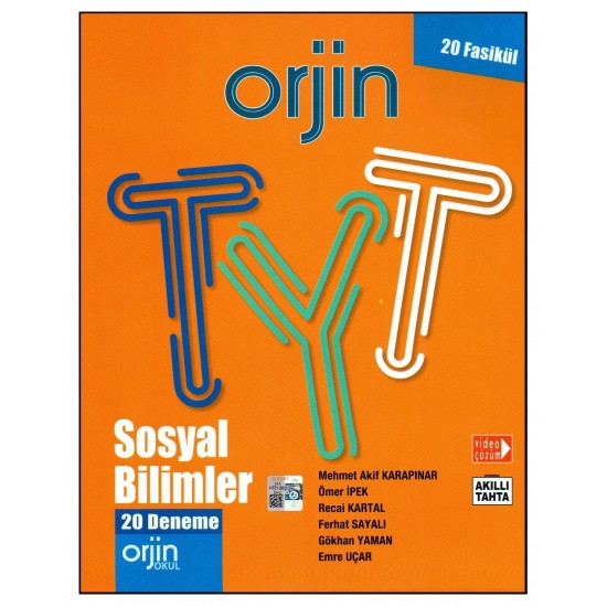 Orjin TYT Sosyal Bilimler Denemeleri 20 Deneme