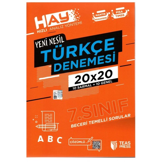 Teas Press 7. Sınıf Yeni Nesil Türkçe Denemesi 40 Adet