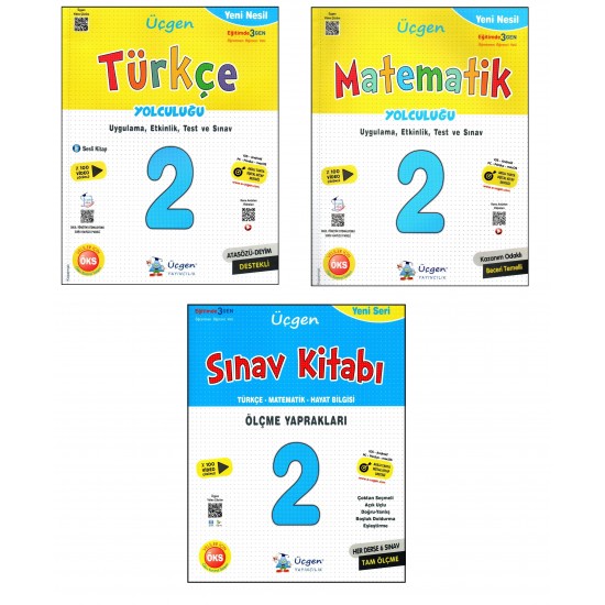 Üçgen 2. Sınıf Yeni Nesil Matematik + Türkçe Yolculuğu + Sınav Kitabı 3 Kitap