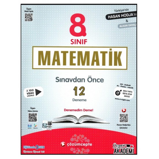 Üçgen Akademi 8. sınıf LGS Matematik Denemeleri 12 Deneme