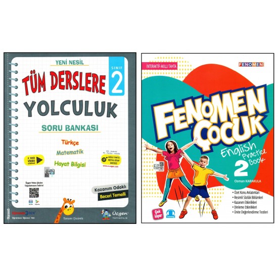 Üçgen+Fenomen 2. Sınıf Soru Bankası+English Practice Book 2 Kitap