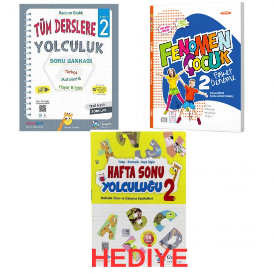 Üçgen 2. Sınıf Tüm Dersler+Fenomen Deneme+ Hediye Üçgen Haftasonu Yolculuğu (3 Kitap)