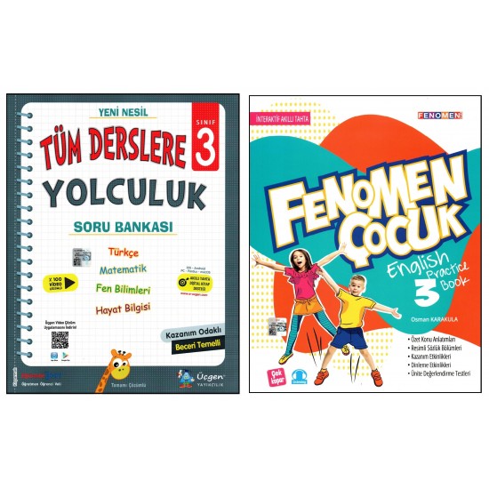 Üçgen+Fenomen 3. Sınıf Soru Bankası+English Practice Book 2 Kitap