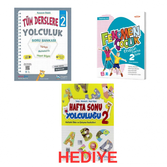 Üçgen 2. Sınıf Tüm Dersler+ Fenomen English Practice Book+Hediye Üçgen Haftasonu Yolculuğu (3 Kitap)